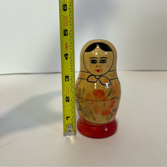 Vintage 2 pc Russian Nesting Dolls Wood Authentic Incomplete - Picture 4 of 7